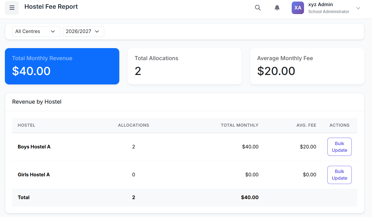Part 44: Hostel Fee Report in SSMS